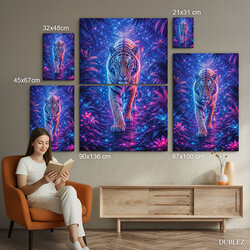 Dizajnový obraz na dreve - Tiger | 90x136 cm