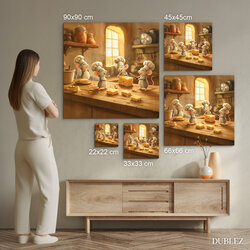Children's wooden picture - Mice in the kitchen