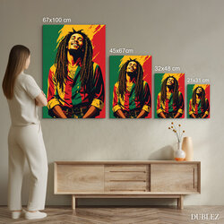 Színes reggae kép - Bob Marley