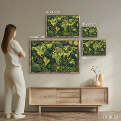 Machová imitácia mapy sveta - Obraz