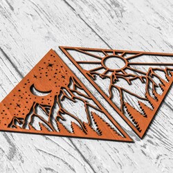 Fa falikép - Éjszaka és Nappal | Cseresznye