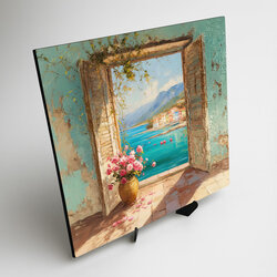 Retro picture on the wall - Open window