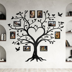 Drevený rodostrom na stenu | Čierna