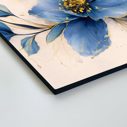 Drevený obraz - Azúrový kvet