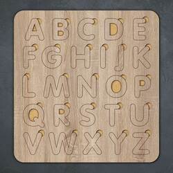 Drevená detská hračka - Abeceda | Dub Sonoma
