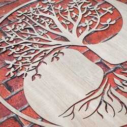 Wooden Tree of Life on the Wall - Symbiosis | Oak Sonoma