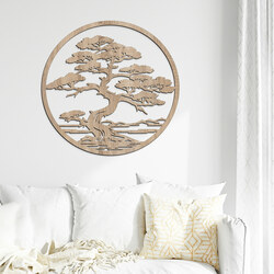 Wooden Tree of Life - Bonsai in a Circle | Oak Sonoma