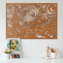 Fa falikép Vincent van Gogh - Csillagos éj | Cseresznye