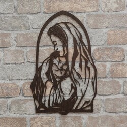 Wooden Wall Art - Virgin Mary | Wenge