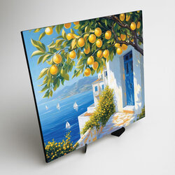 Wooden Wall Art - Mediterranean Landscape