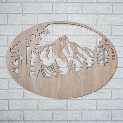 Nástenná dekorácia - Hory | Dub Sonoma