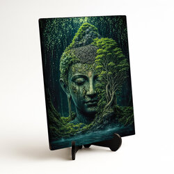 Dřevěný obraz Buddhy - Zrozený z lesa