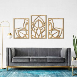 Multi-Part Wooden Mandala - Wealth | Gold Craft Oak