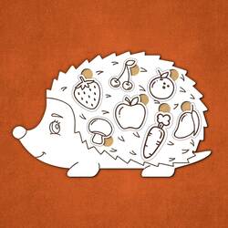 Drevená vkladačka pre deti - Ježko | Biela