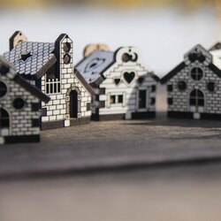 Vianočná dedinka - Set 6 ks