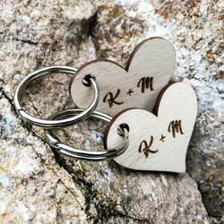 Valentýnský dárek - klíčenka srdíčko s iniciály