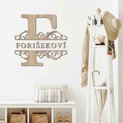 Ozdobné písmeno na stenu s vlastným textom | Dub Sonoma
