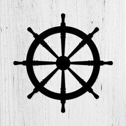 Kormidlo - Drevená dekorácia | Čierna