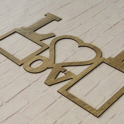 Wooden Picture Frames - Love | Oak Sonoma