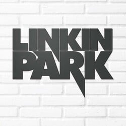 Wooden wall logo - Linkin Park | Anthracite Gray