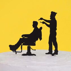 Drevené postavičky na tortu - Barber | Čierna