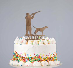 Tortový zápich s menom - Poľovník | Dub tabakový