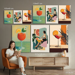 Set 3 art obrazov - Citrusové leto