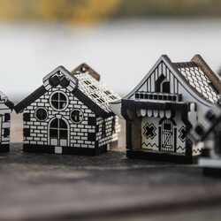 Vianočná dedinka - Set 6 ks