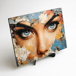 Nástenný obraz na dreve - Pohľad ženy