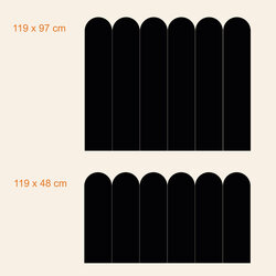 Wooden panels for a children's room - Arches (6 pcs) | 119x97 cm