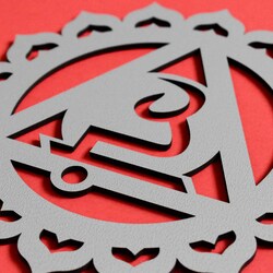 Wooden 3D Symbols on the Wall - Chakras | Silver