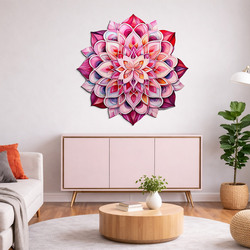 Floral mandala on wood - Rosalia