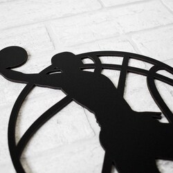 Gift for a Basketball Player - Wooden Wall Sticker | Black