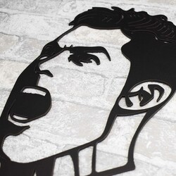 Fából készült falikép - Cristiano Ronaldo | Fekete