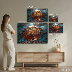 Wooden Wall Art - Eternal Tree of Life and Moon 