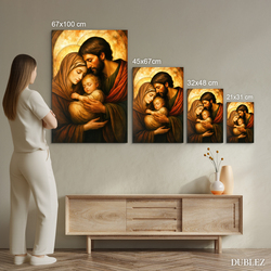 Colorful wooden picture - Holy Family