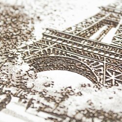 Eiffel Tower in Paris - Engraved 3D Wall Art