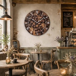 Retro hodiny do kuchyne - Coffee