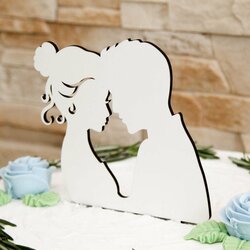 Drevené postavičky na svadobnú tortu - Mladomanželia