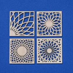 Set 4 ks kvetinových podpivníkov 