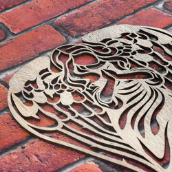 Wooden Angel on the Wall - Protector | Oak Sonoma