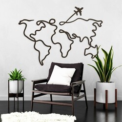 Minimalista fa világtérkép | Wenge