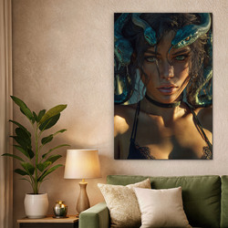 Designer wooden picture - Snake woman