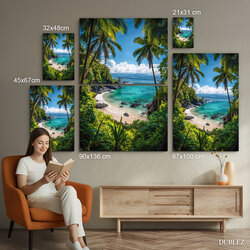 Dřevěný obraz - Tropický záliv