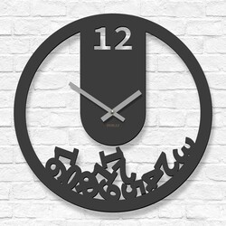 Funny Wooden Clock - Gravity | Anthracite Gray