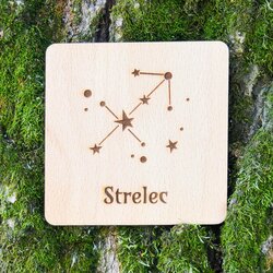 Darček pre kamarátku - Podložka pod pohár znamenie Strelec