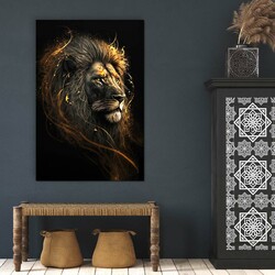 Wooden Wall Art of a Lion - King of Animals
