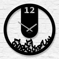 Funny Wooden Clock - Gravity | Black