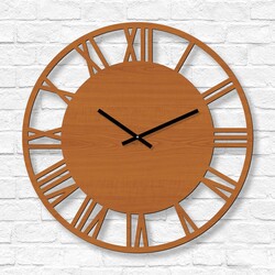 Industriálne drevené hodiny na stenu - Black | Čerešňa