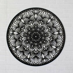 Mandala ze dřeva na stěnu - Kruh | Černá